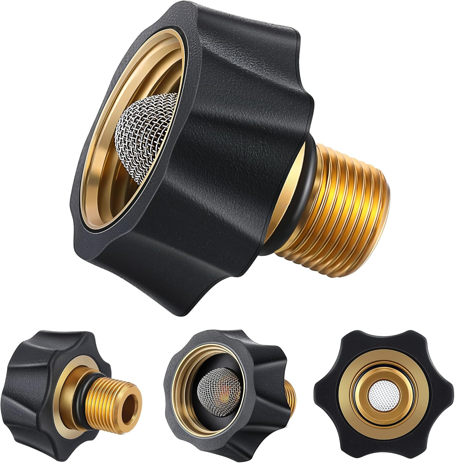 1 Pack Garden Hose to Pressure Washer Adapter 3/4″Female to 3/8″ Male Water Inle