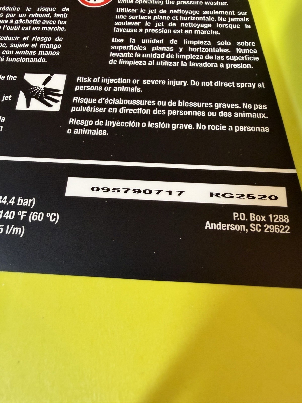 RYOBI 15 in. 3400PSI Gas Pressure Washer Surface Cleaner W/ wheels RY31SC15