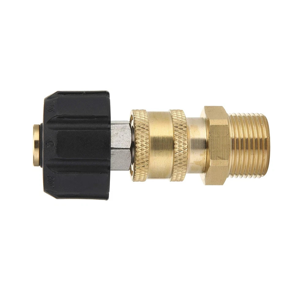 Pressure Washer Adapter Set, Quick Connect Gun to Wand, M22 14mm to 1/4 Inch