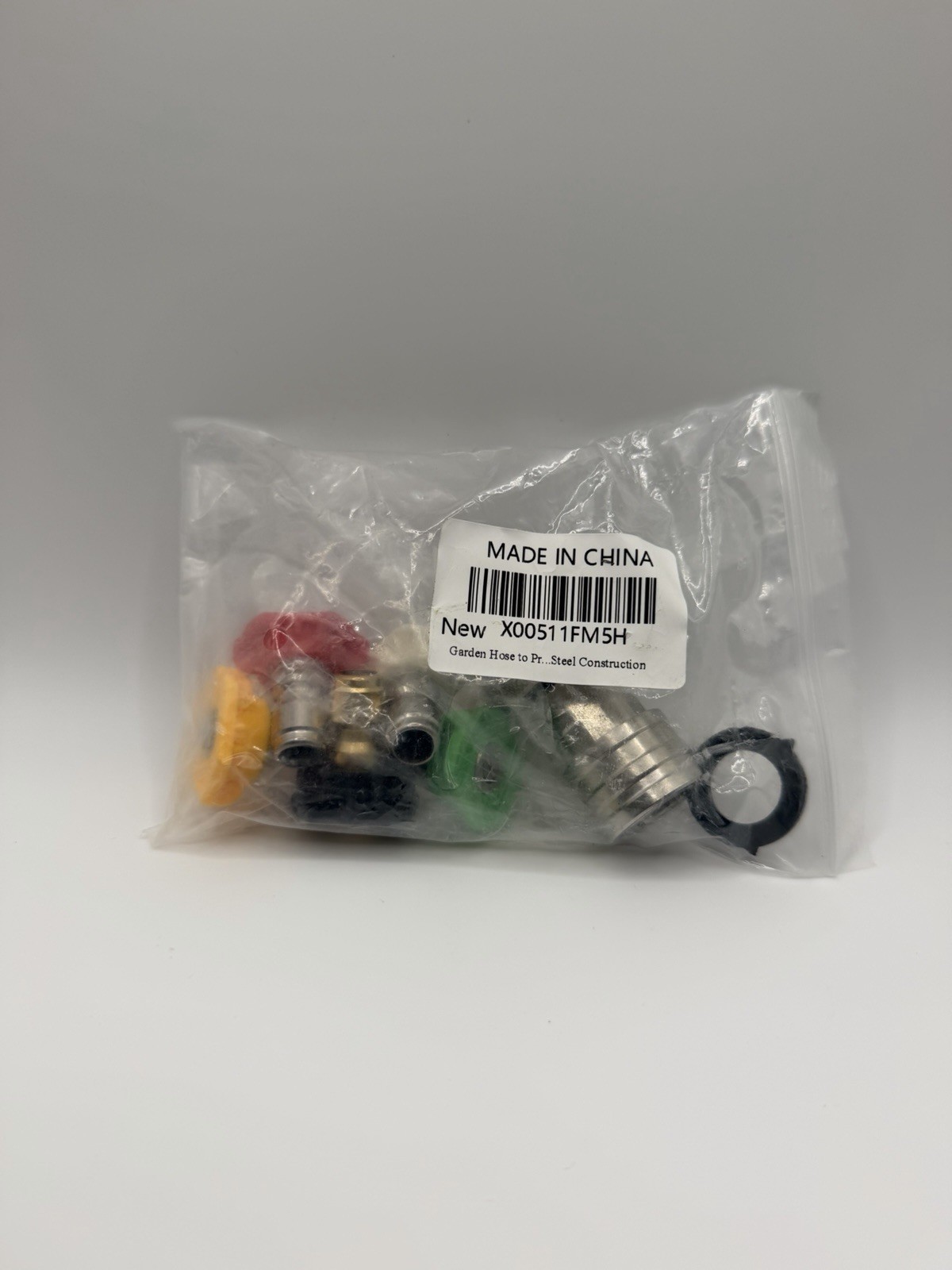 Garden Hose to Pressure Washer Adapter Set with 5 Color Spray Nozzle Tips