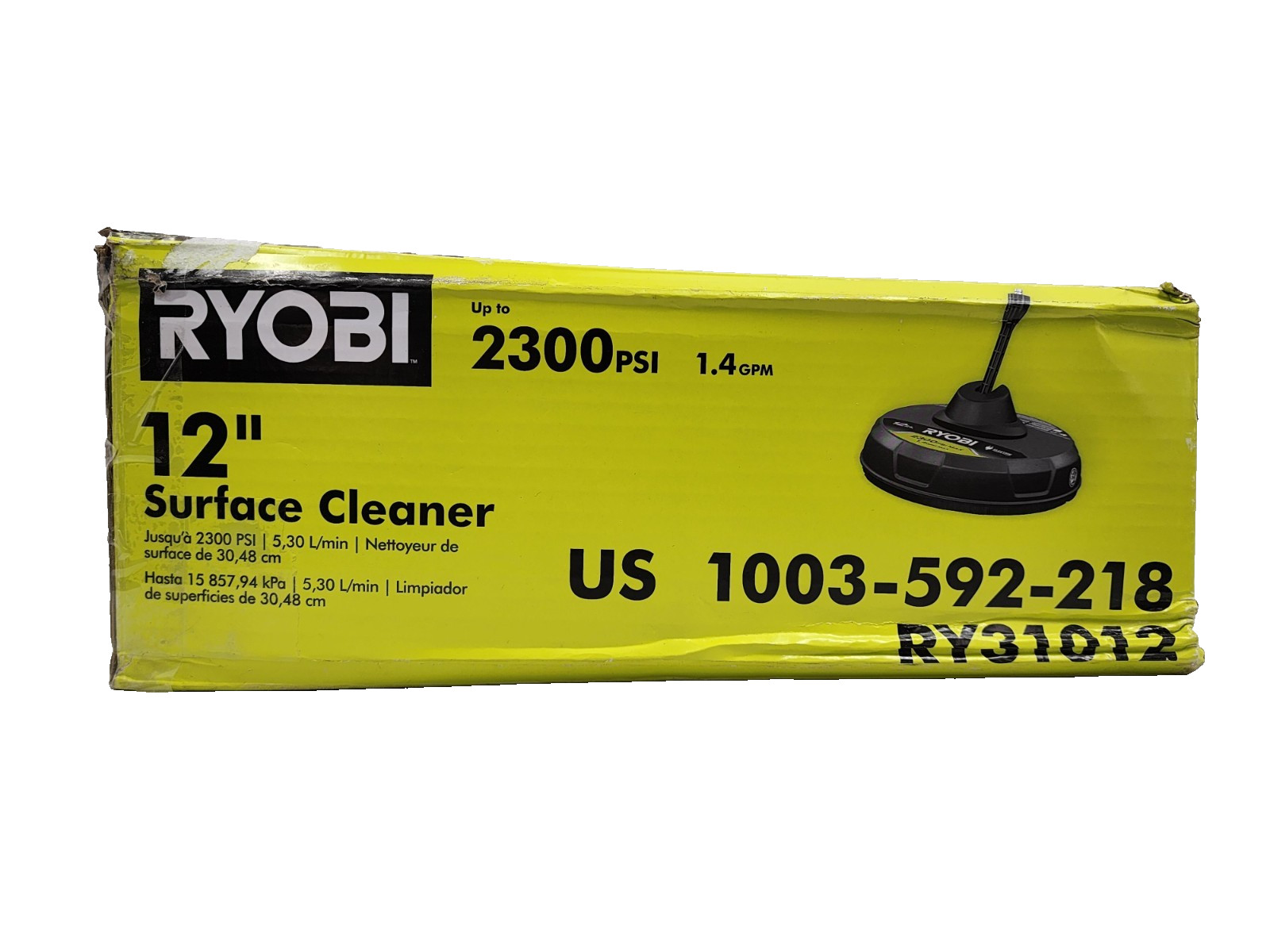 RYOBI RY31012 12 in. 2,300 PSI Electric Pressure Washers Surface Cleaner