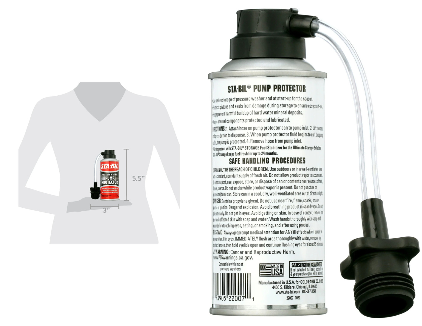 STA-BIL Pressure Washer Pump Protector Pistons Seals Saver Lubricant Anti-Freez
