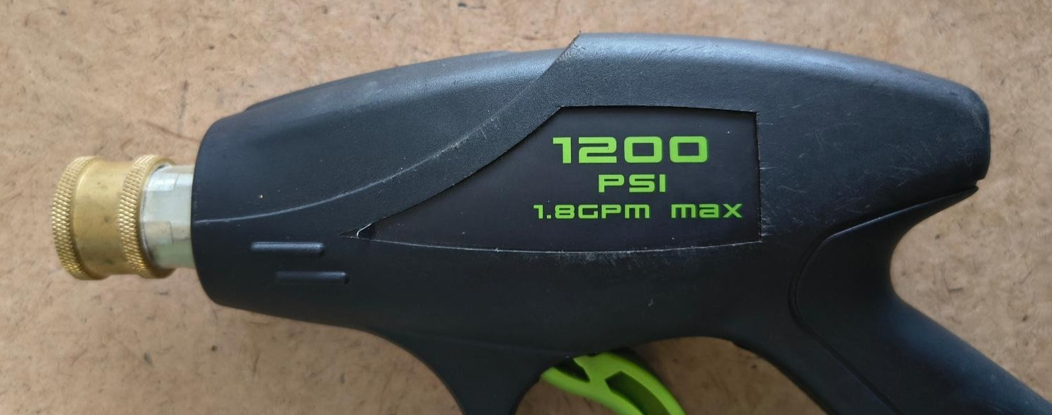 Greenworks 1200 PSI Pressure Washer Wand w/ 2 Tips Model GPW1200K