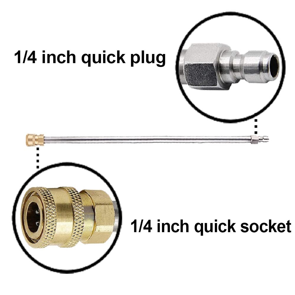 Pressure Washer Extension Wand, 17 Inch Stainless Steel 1/4 Inch Quick Connec…
