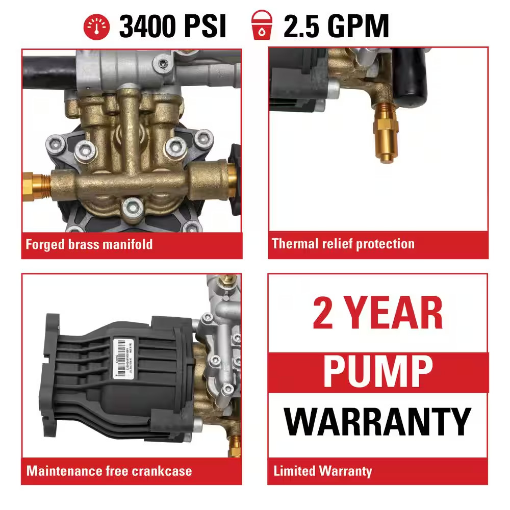 OEM Technologies 3400 PSI at 2.5 GPM Axial Cam Pump Kit
