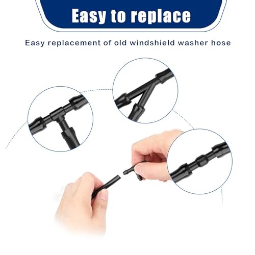 30 PCS Car Windshield Washer Hose Kit, 13.1Ft/4M Washer Fluid Hose, I-Type Y