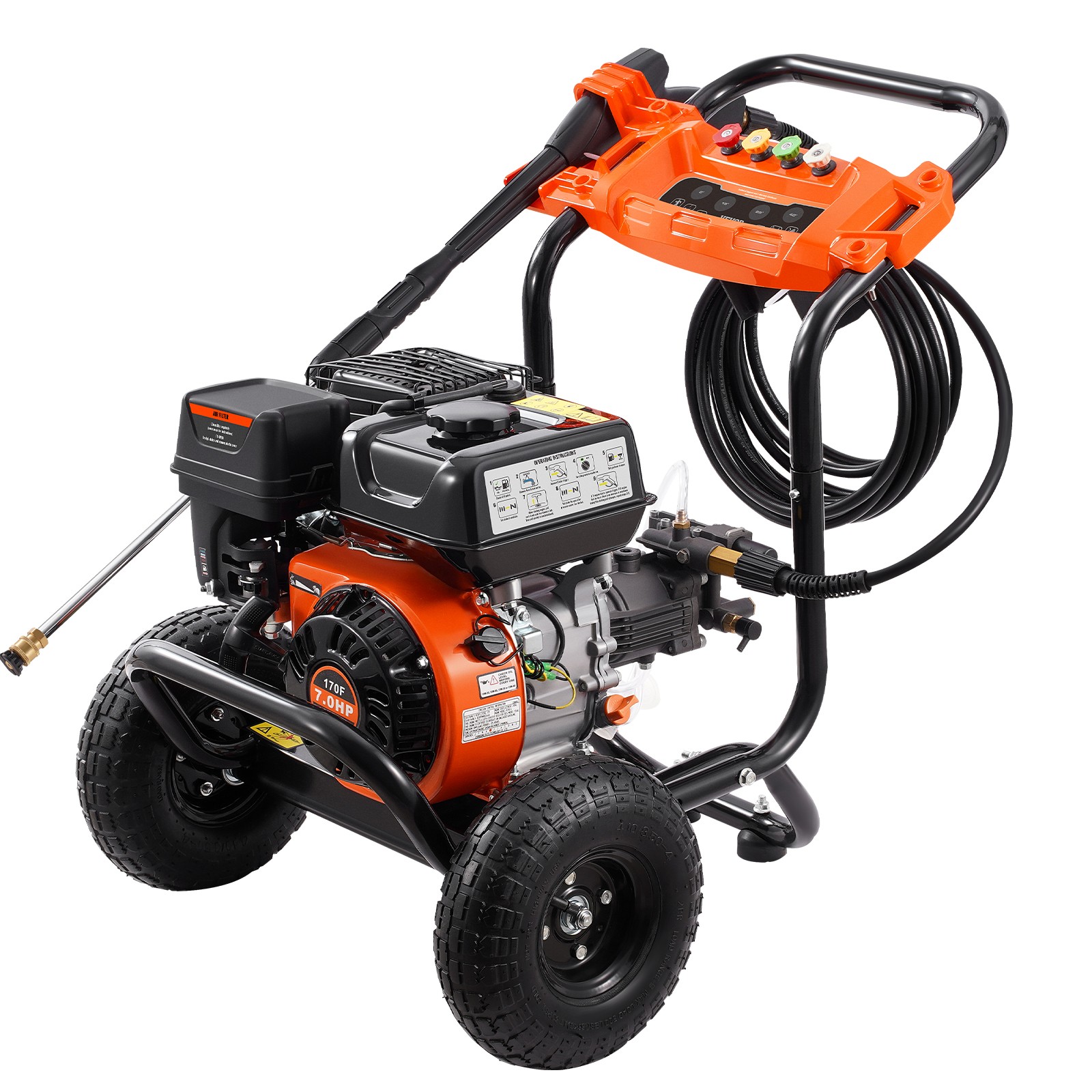 VEVOR Gas Pressure Washer 3500 PSI 2.6 GPM Gas Power Washer with 5 Nozzle Set