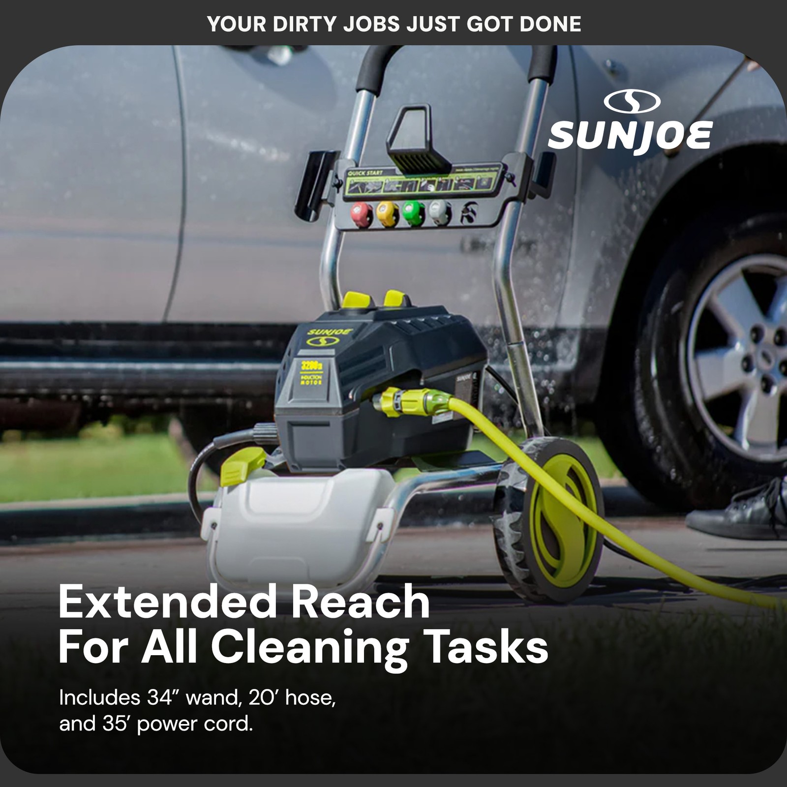 Sun Joe Electric Pressure Washer, Power Tool with 5 Quick Connect Tips, SPX4800