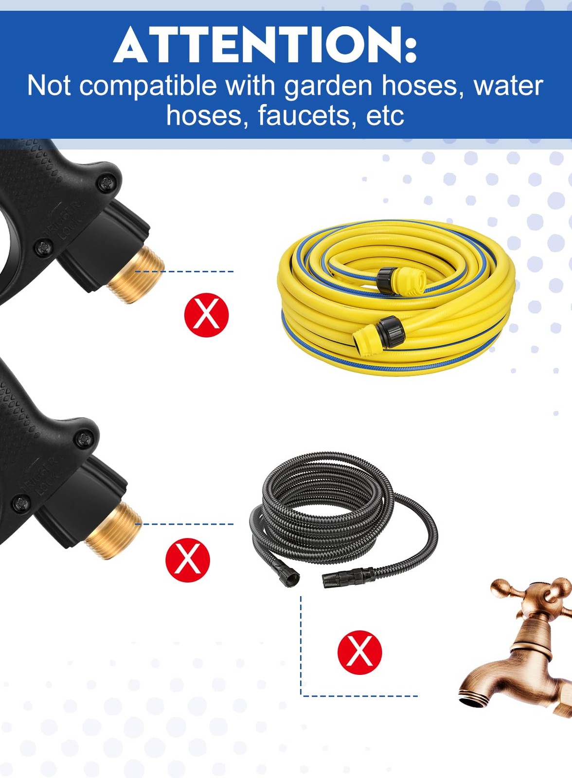 Short Pressure Washer Gun, 5000 PSI Max Swivel High Pressure Washer Extension…