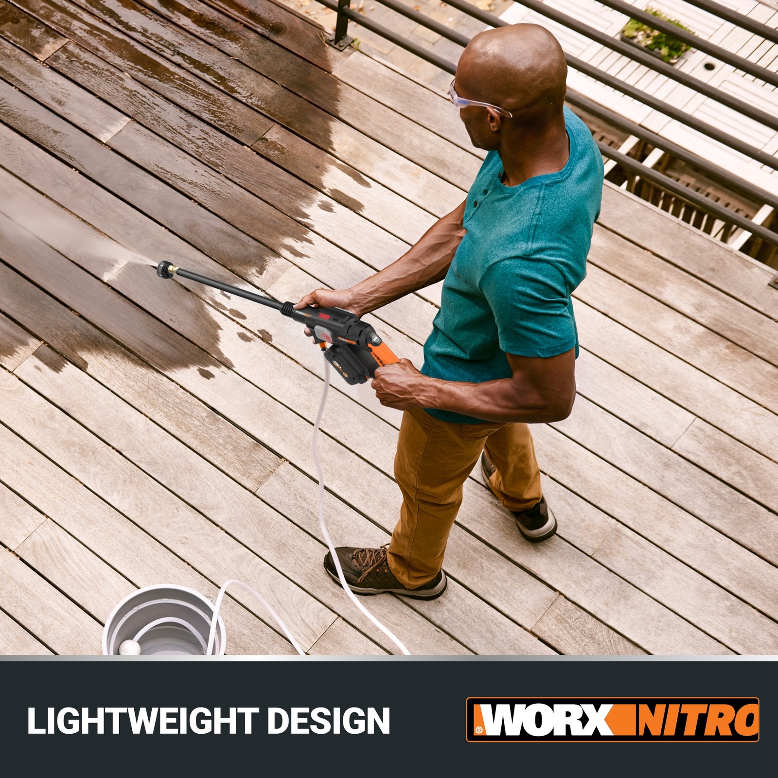 Worx Nitro Hydroshot 20V 710PSI Light-Duty Electric Pressure Washer (WG633)