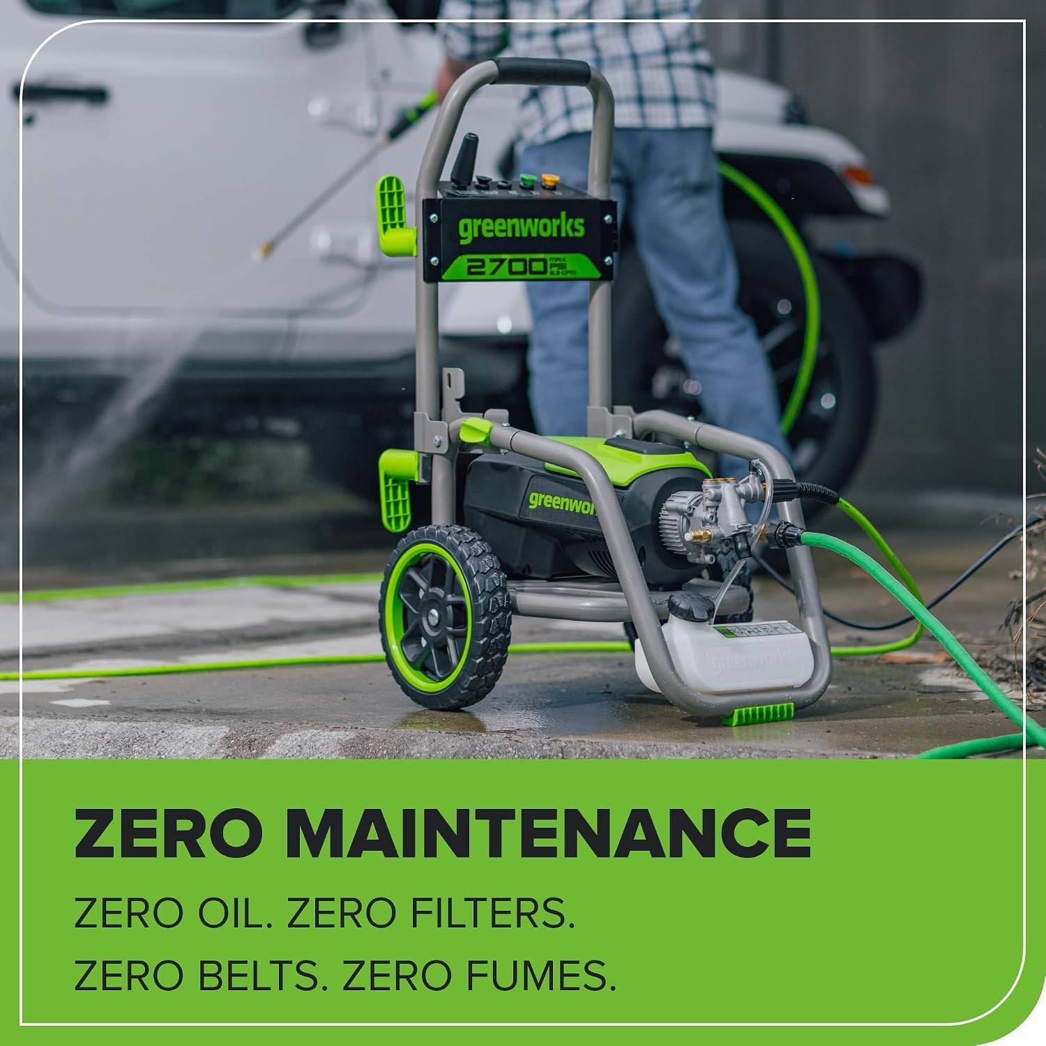 Greenworks 2700 PSI (2.3 GPM Max) Brushless Electric Pressure Washer