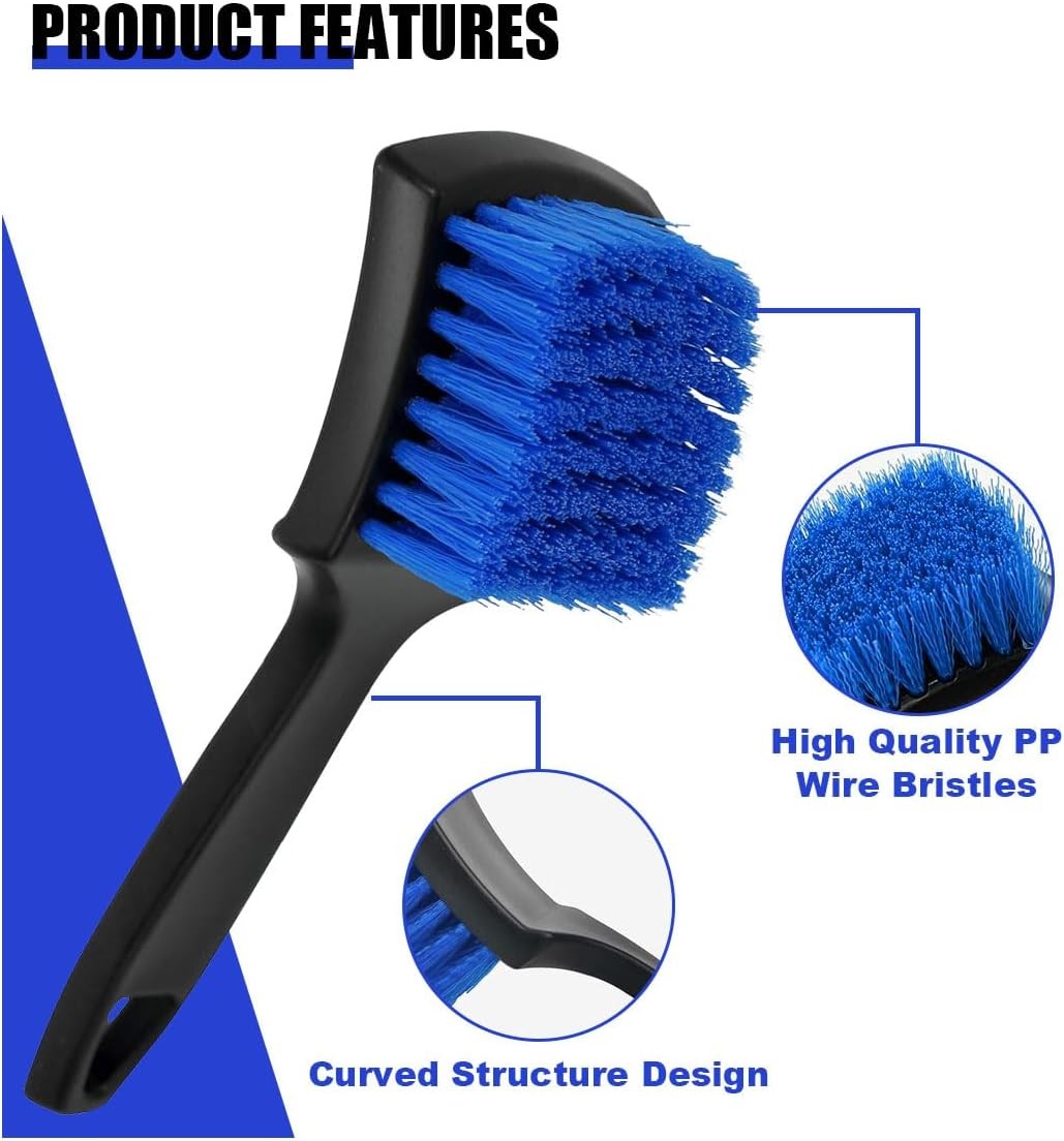 8.3×2.5 Inch Carpet Cleaning Brush, Scrub Brush for Floor Mats, Car Blue
