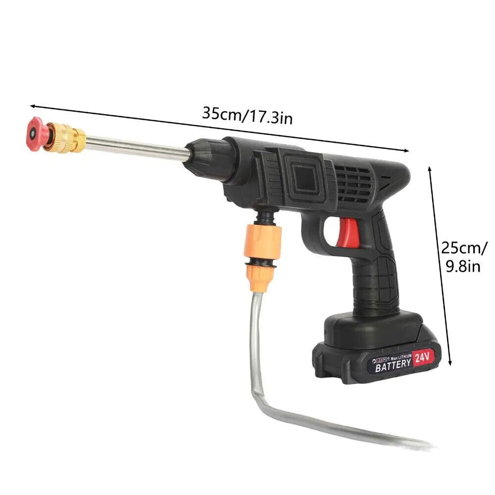 Cordless Electric High Pressure Water Spray Car Gun Portable Washer Cleaner Tool