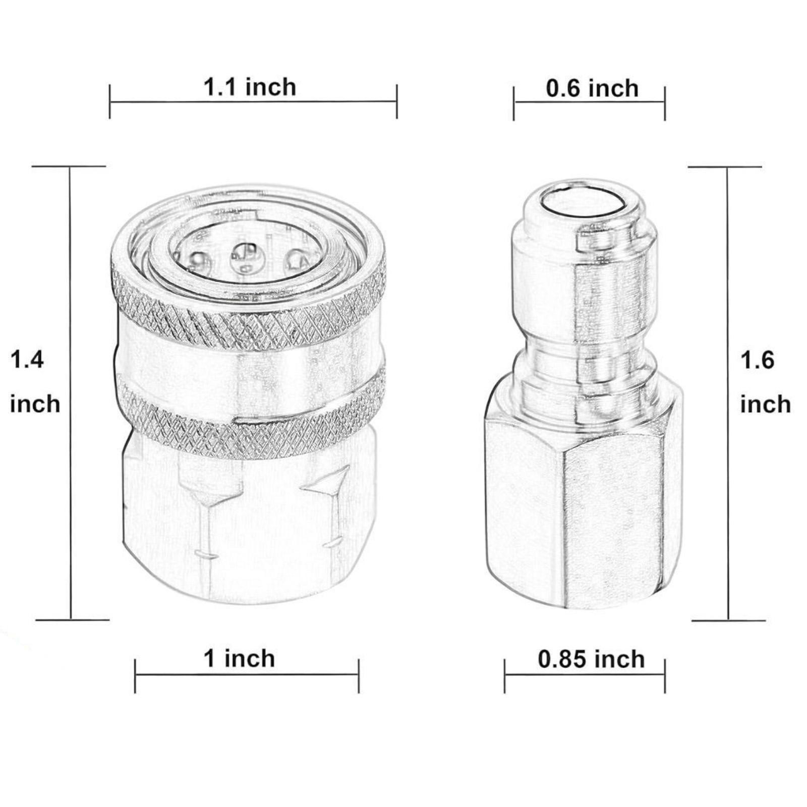 3/8 inch Quick Connect Fittings 3/8 inch NPT Female and Male Easy to Install