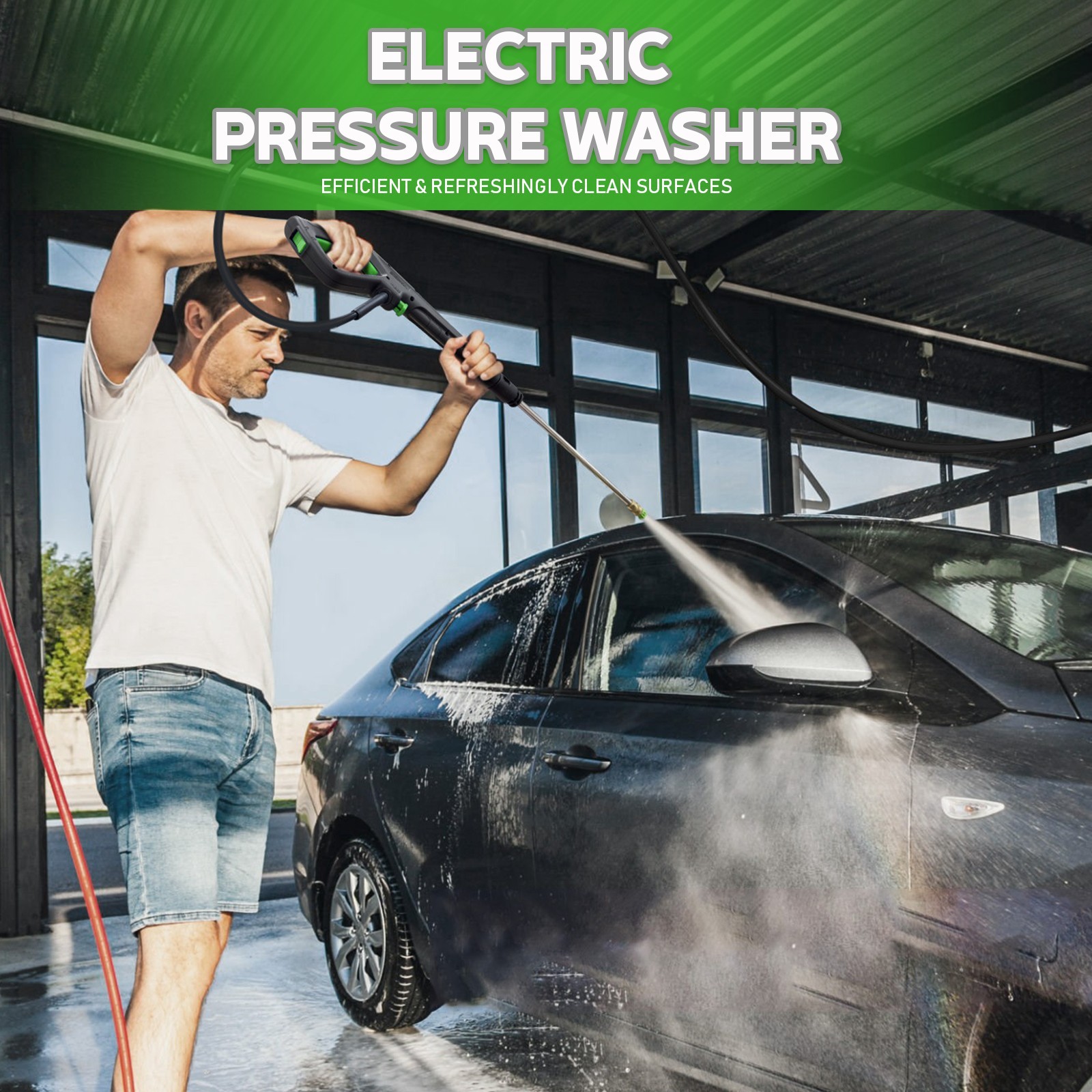 4200PSI 2.0GPM Electric Pressure Washer Portable Electric Power Cleaner Machine