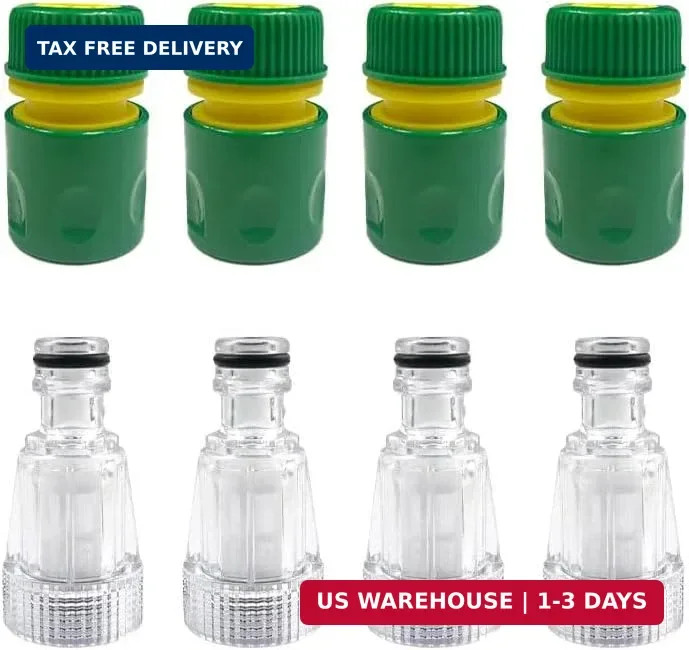 8 Pack 3/4 Inch Pressure Washer Garden Hose Adapter, Pressure Washer Accessories