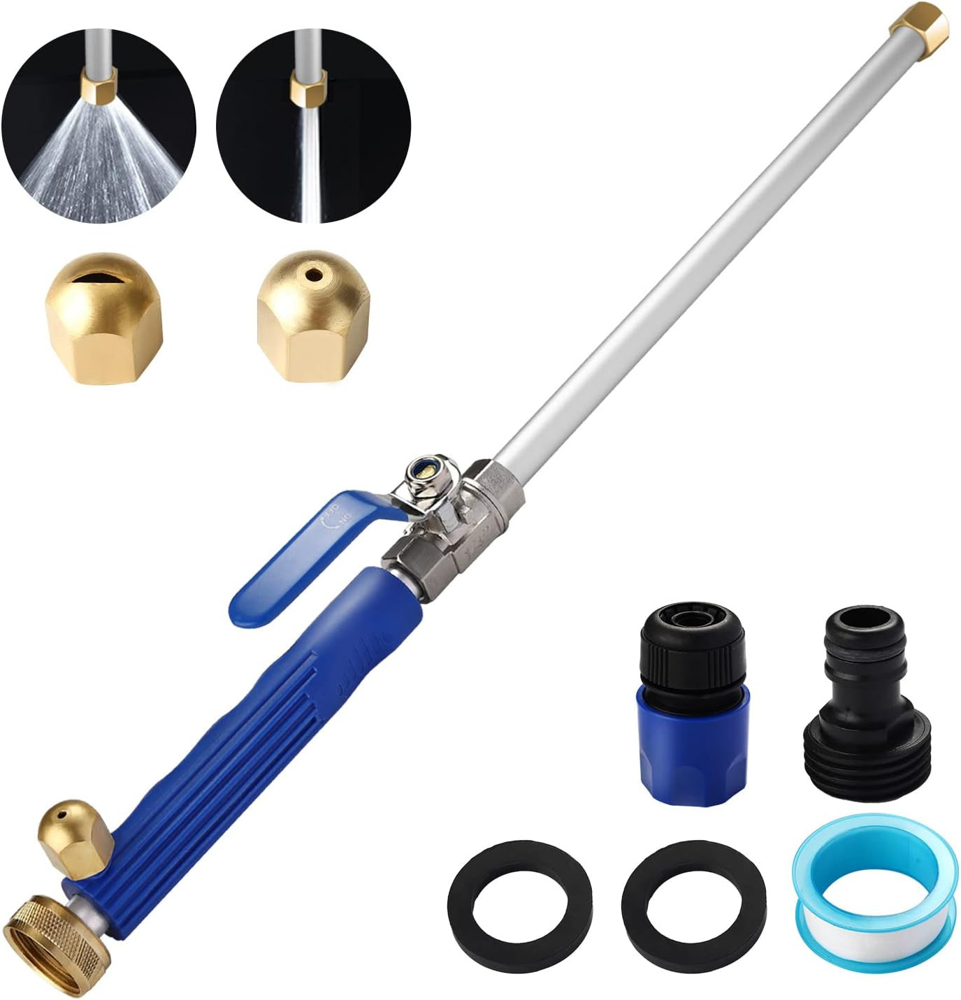 Upgraded Jet Nozzle for Garden Hose Power Washer Wand Hydro Jet High Pressure Wa