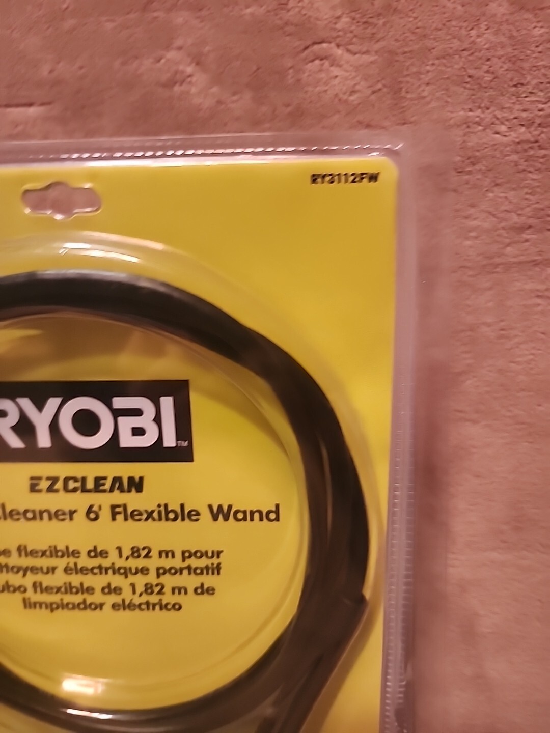 RYOBI EZCLEAN Power Cleaner 6′ Flexible Wand RY3112FW quick connect system