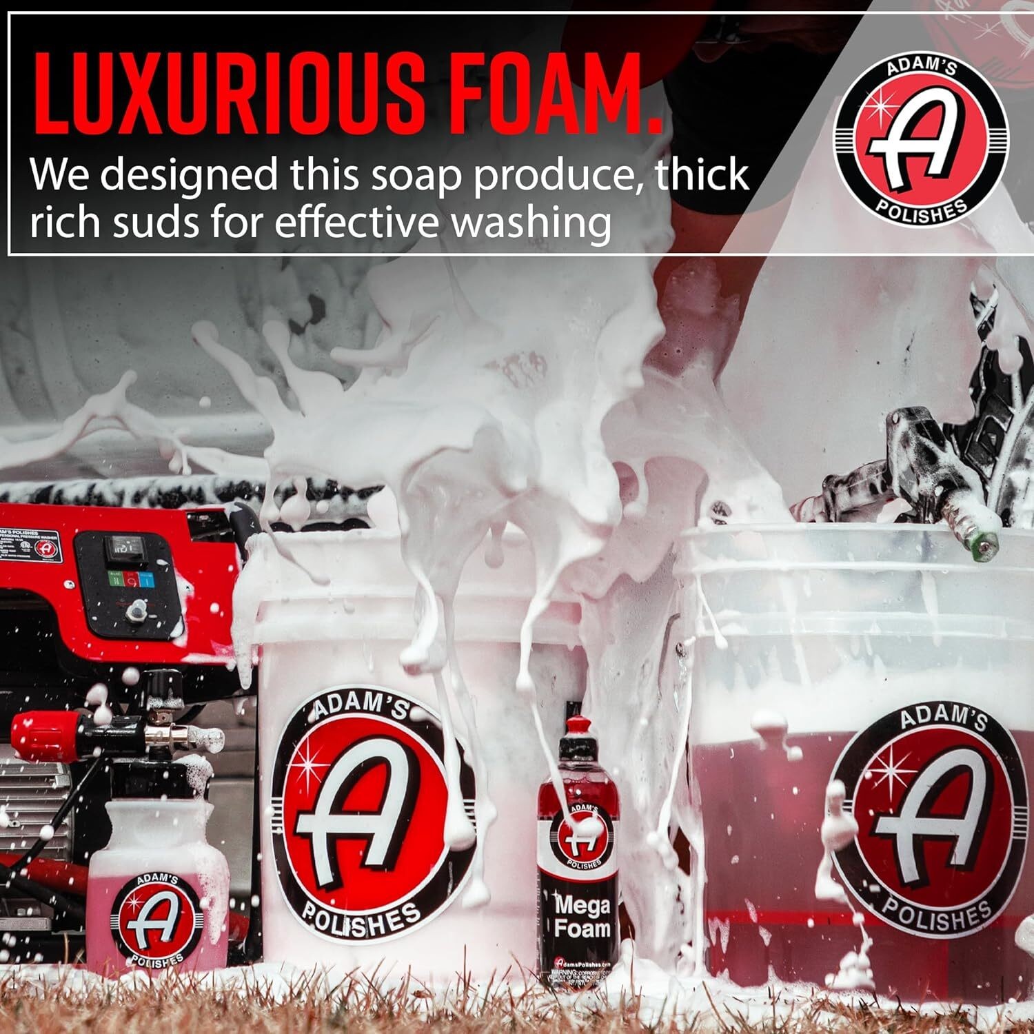 Adam’s Mega Foam Shampoo 16 Oz. Ultimate Car Wash Foam Gun Cleaner