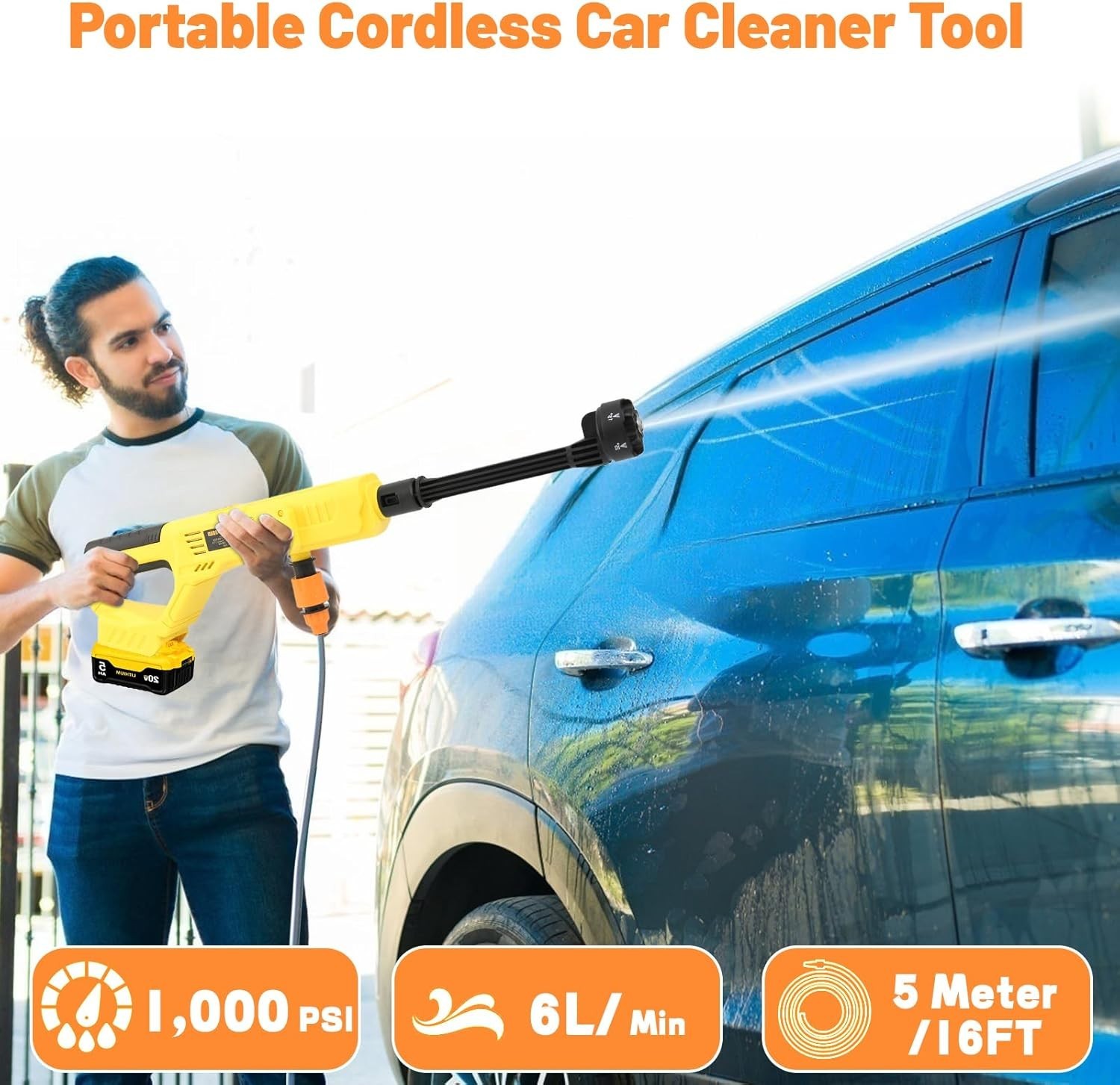 Cordless Cleaner Tool for Dewalt 20V Max Battery, Portable Handheld Car Clean…