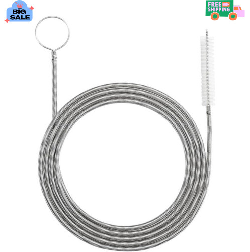Long 61 Inch Flexible Long Drain Brush, Nylon Stainless 61 inch, White Brush