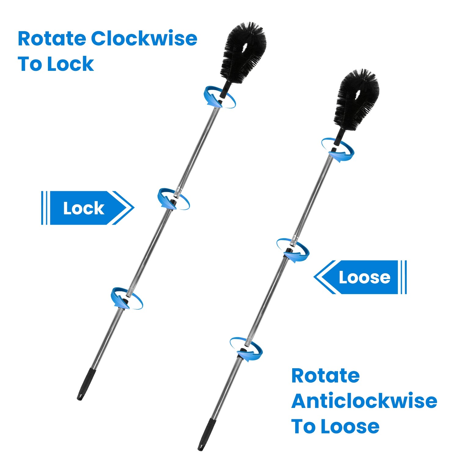 Gutter Cleaning Tools from the Ground Adjustable Rain Gutter Cleaning 2 Brushes