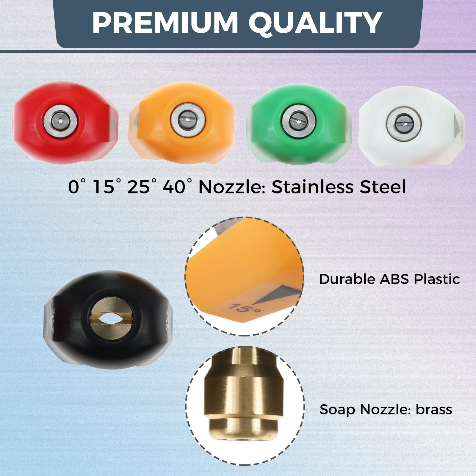 5 Pack SPX3000-TPS Quick Connect Spray Tips, Pressure Washer Nozzles Tip Set …
