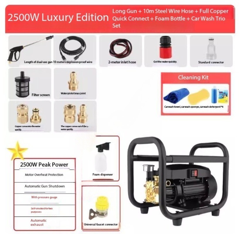 High-Pressure Water Jet 220V Fully Automatic High-Power Car Wash Machine