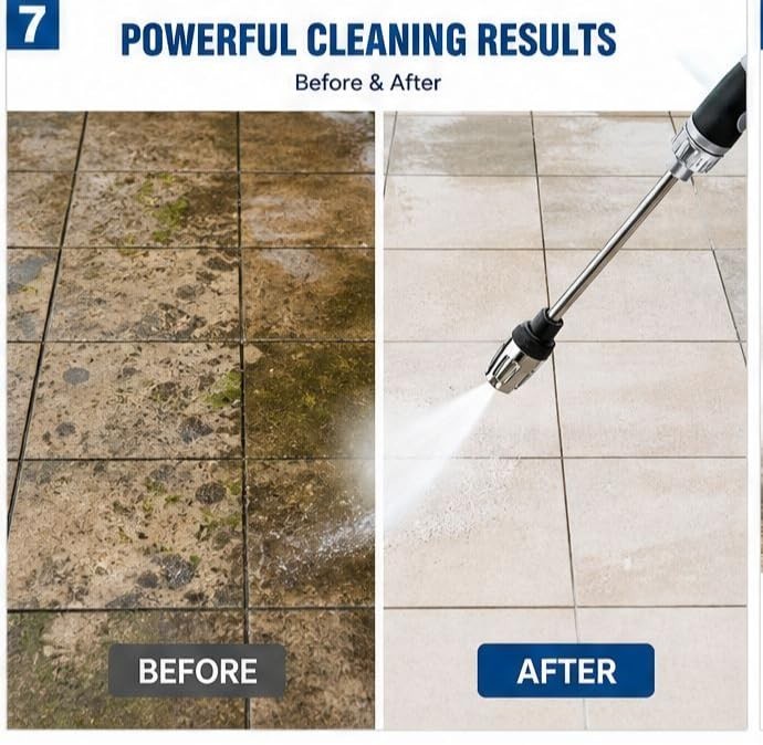 High Pressure Washer Spray Gun for Garden Hose, Hydro Jet Wand with Foam Bottle,