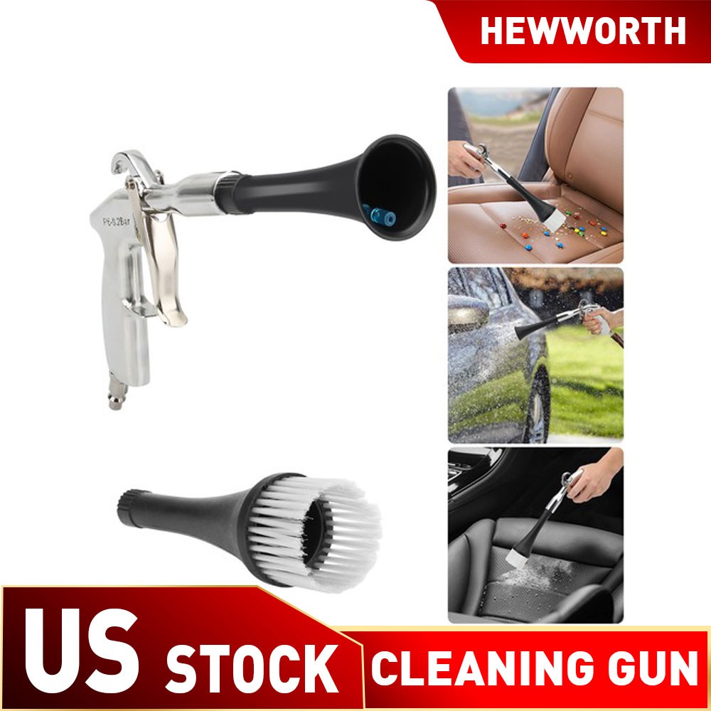 Car Dust Blower Gun Dual Nozzle Tool for Dashboard Carpet Engine Dirt Cleaning