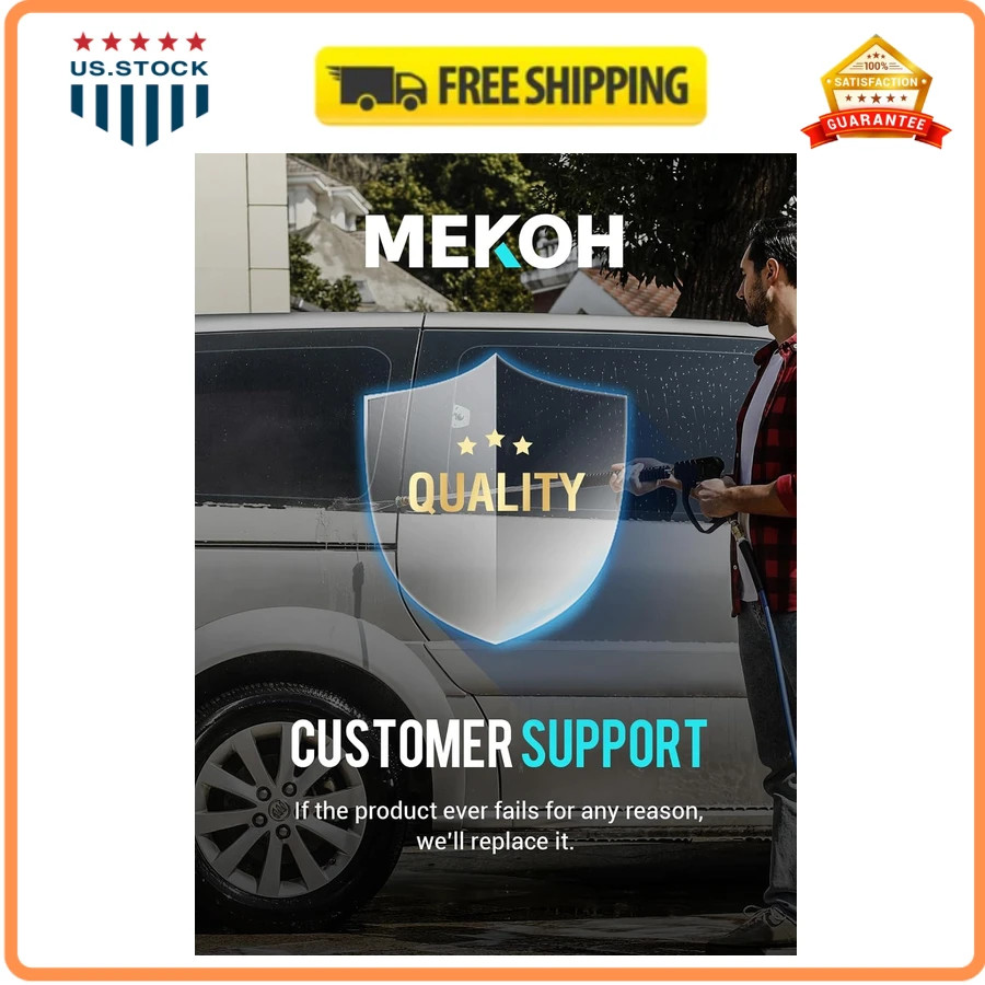 MEKOH 16.5 Inch Pressure Washer Surface Cleaner 3600PSI with 4 Wheels 1/4 Quick