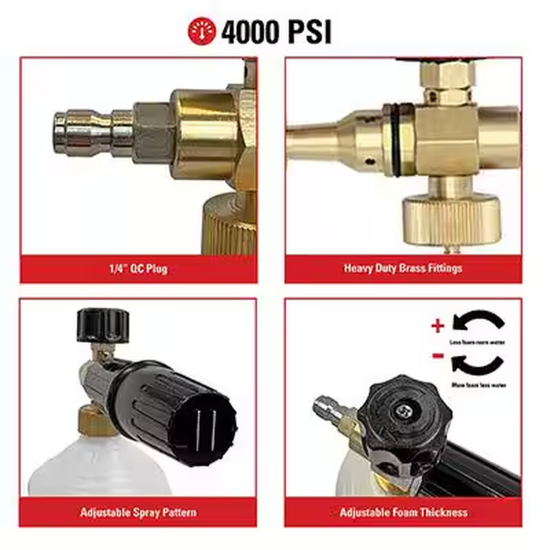 High Pressure Foam Cannon Rated up to 4000 PSI