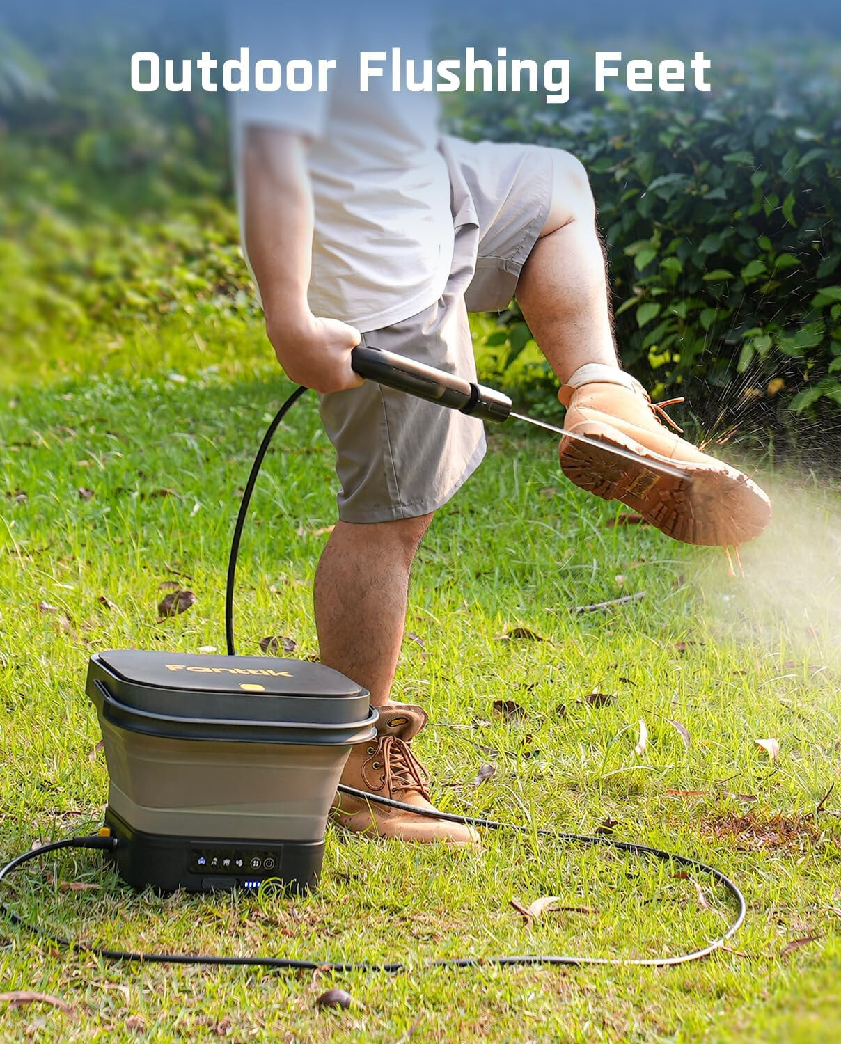 NB8 Fold Cordless Electric Pressure Washer w/3.2Gal Tank, 5-in-1 Nozzle, Max 220
