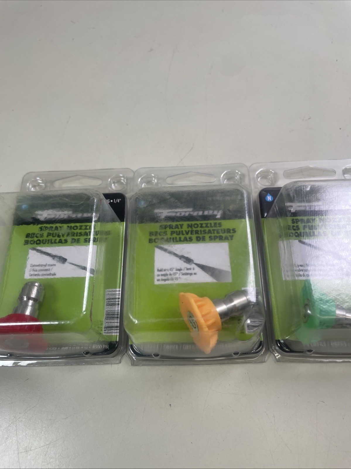 1/4″ 3pcs Pressure Washer Spray Tips Nozzles Quick Connect Set 0 15 25 Degree