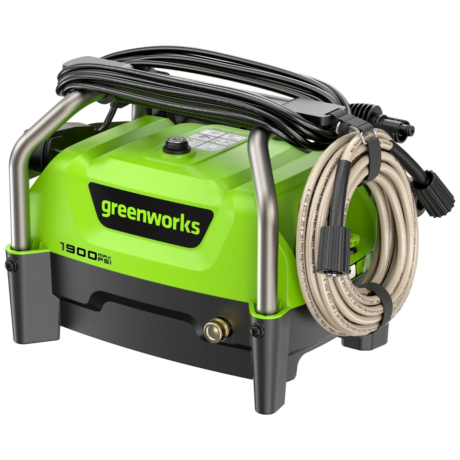 Greenworks 1900PSI 1.2GPM Portable Hand Carry Cold Water Pressure Washer