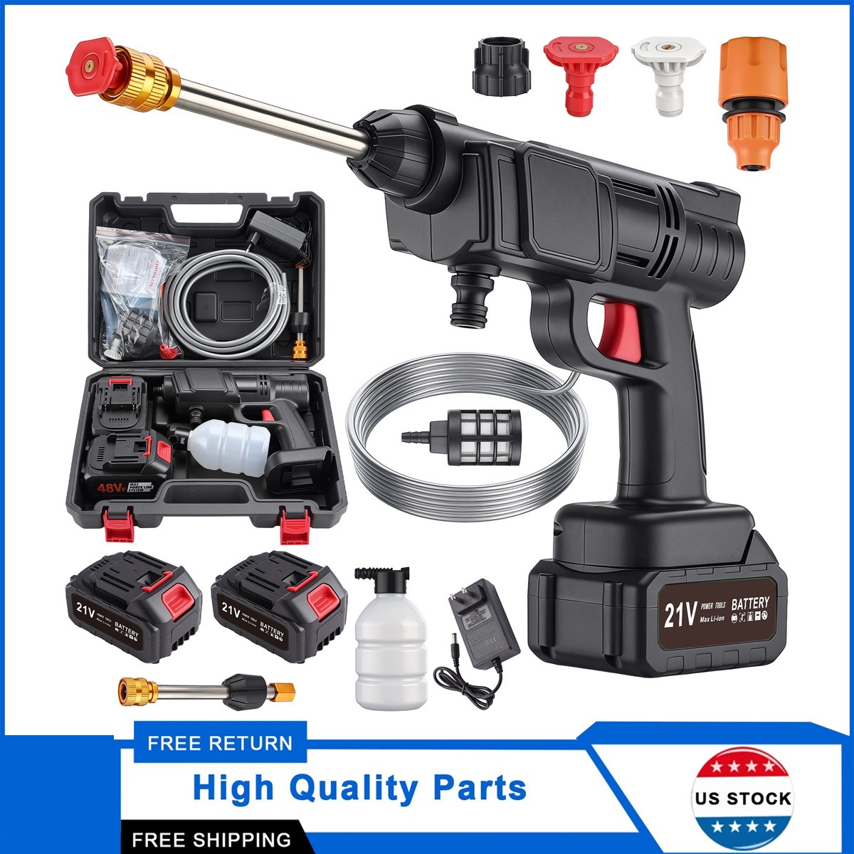 Car Detailing Pressure Washer High Pressure Washer Gun GEARZAAR 300W