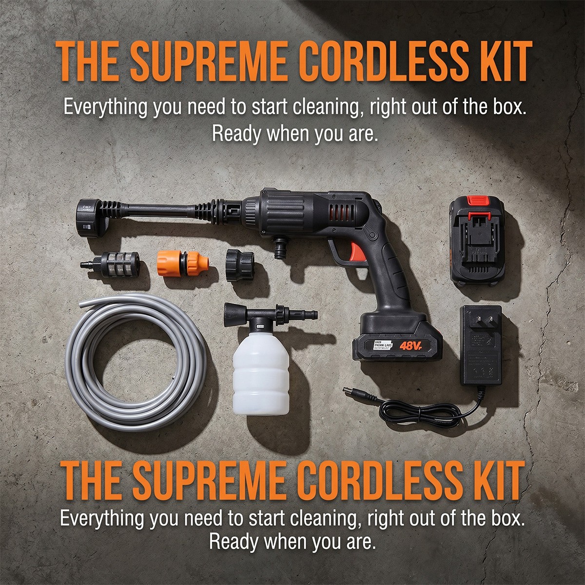 6-in-1 Cordless Electric High Pressure Washer Spray Gun Car Wash Patio Cleaning