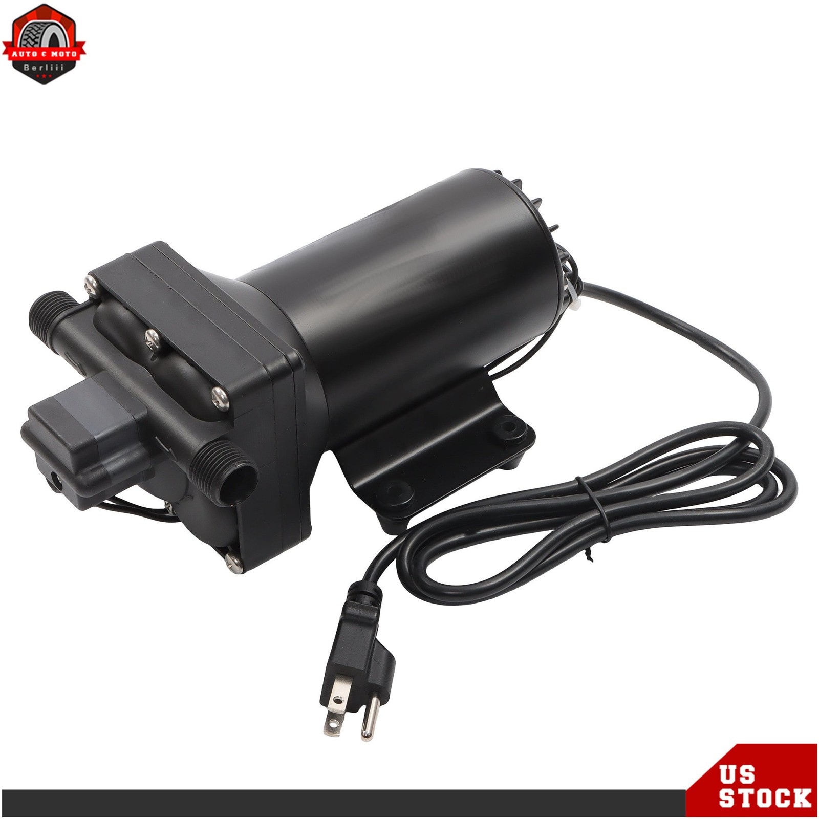110V AC 4-chamber Water Diaphragm Pump 5.5GPM 75PSI Self Priming RV Water Pump