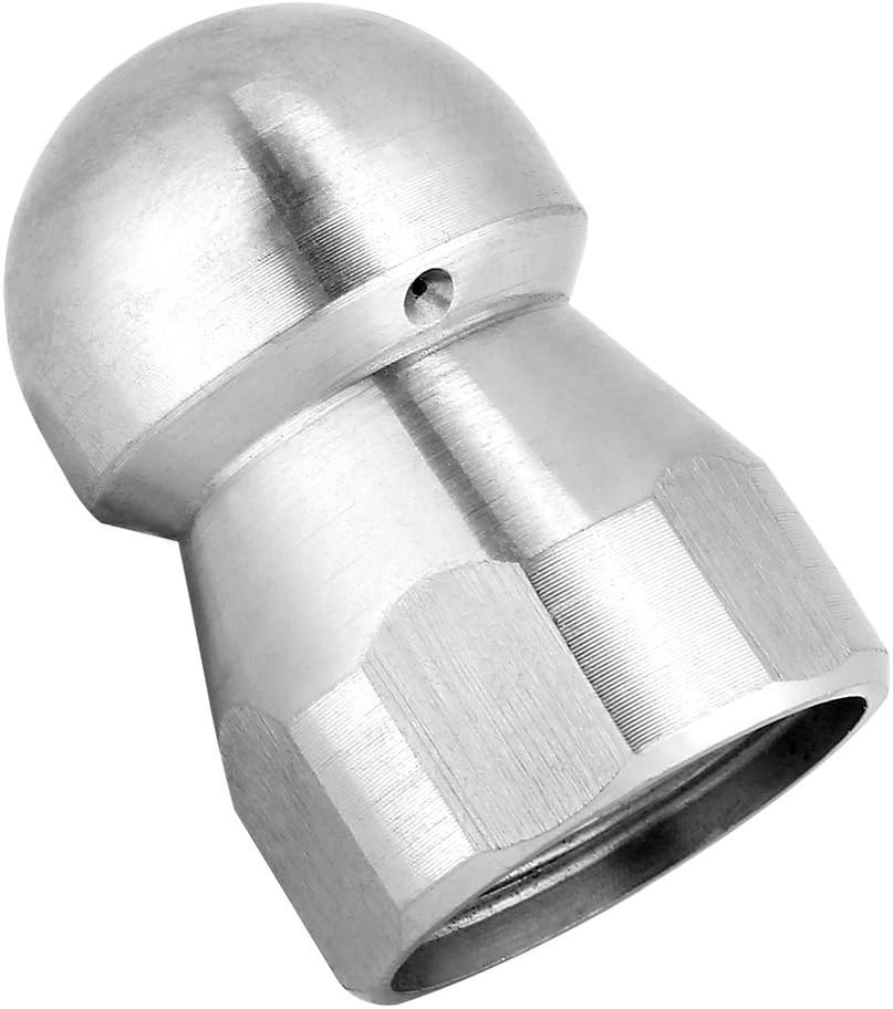 Stainless Steel Sewer Jetter Nozzle Kit 4000 PSI Hydro Jet Drain Cleaning