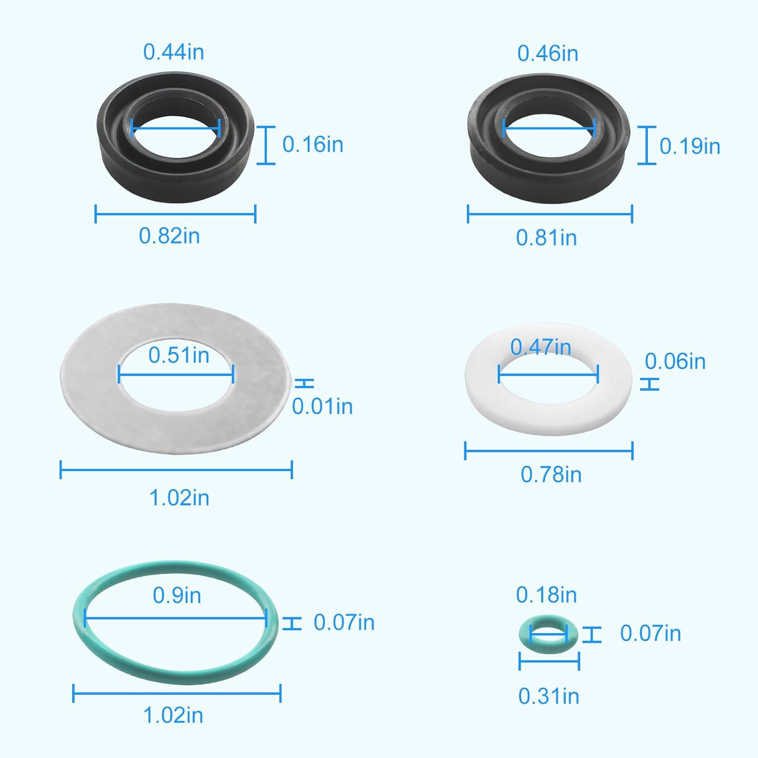 Replacement Water Seal Kit 7106627,For Simpson Cleaning Pressure Washer Pumps