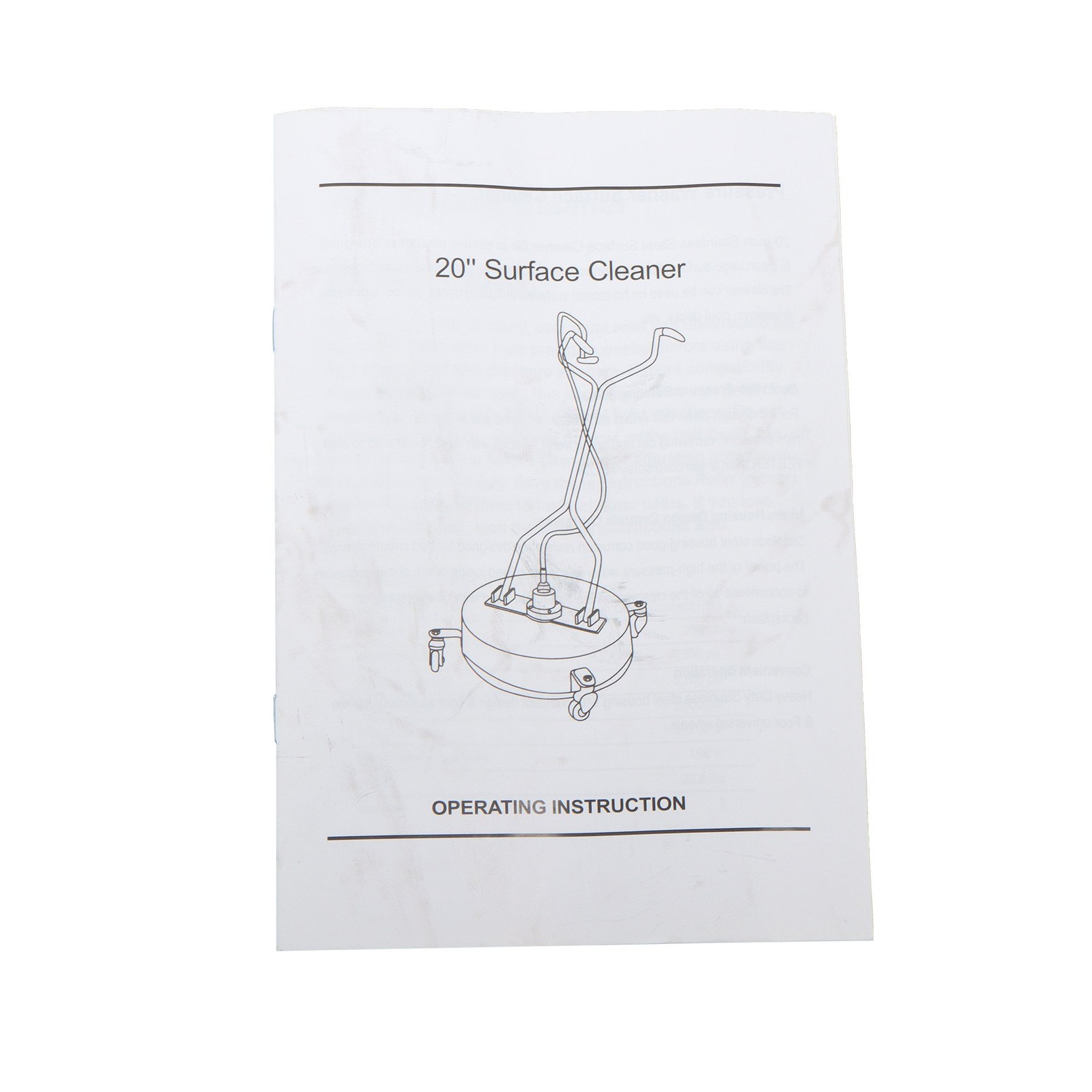 LABLT Pressure Washer Surface Cleaner w/ Handles & Wheels Quick Connect 20″