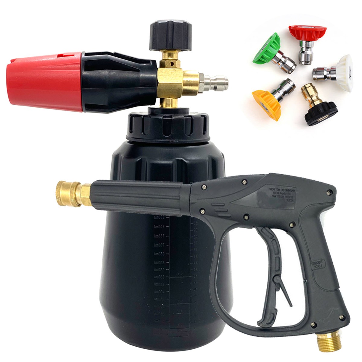 Pressure Washer Gun Foam Cannon with 1/4 Inch Quick Connector for Car Washing US