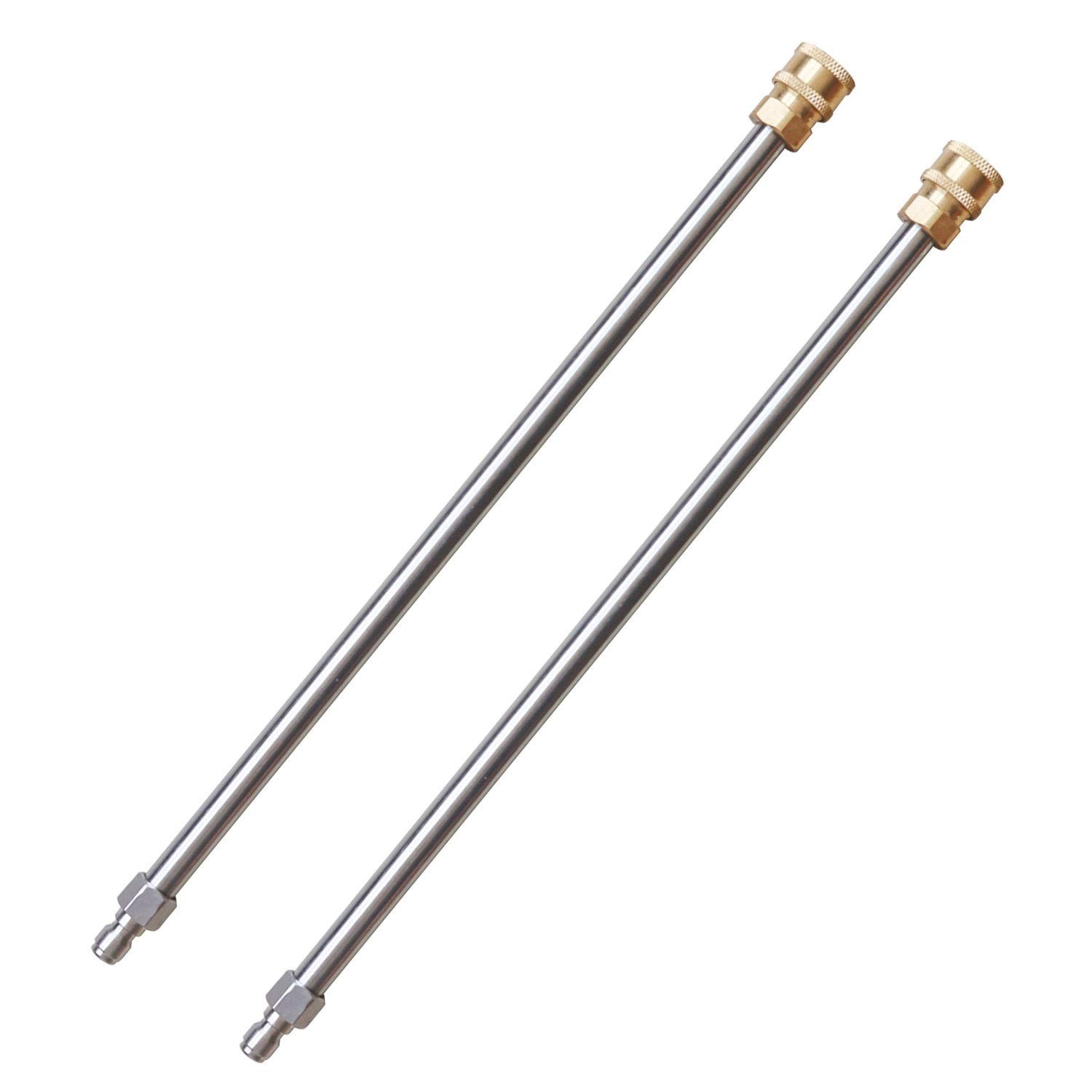 Pressure Washer Wand 17 Inch, 1/4 Quick Connect Lance, 2 Pack, Silver