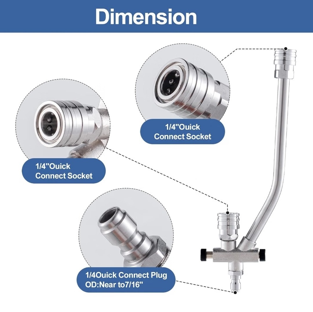 Foam Cannon Dual-Connector Attachment for Pressure Washer, 5 Nozzles, Car Wash