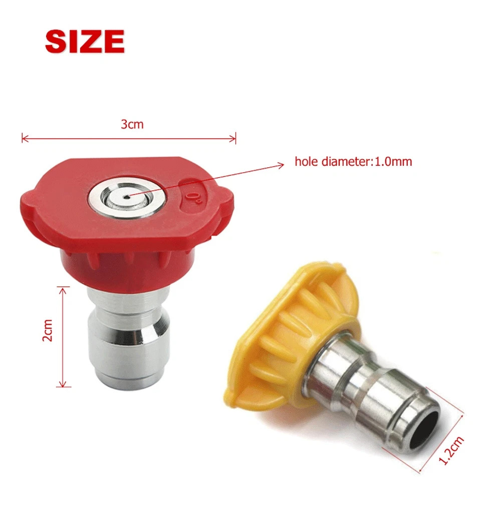 5pcs Pressure Washer Spray Tips Nozzles High Power Kit Quick Connect 1/4″ Set