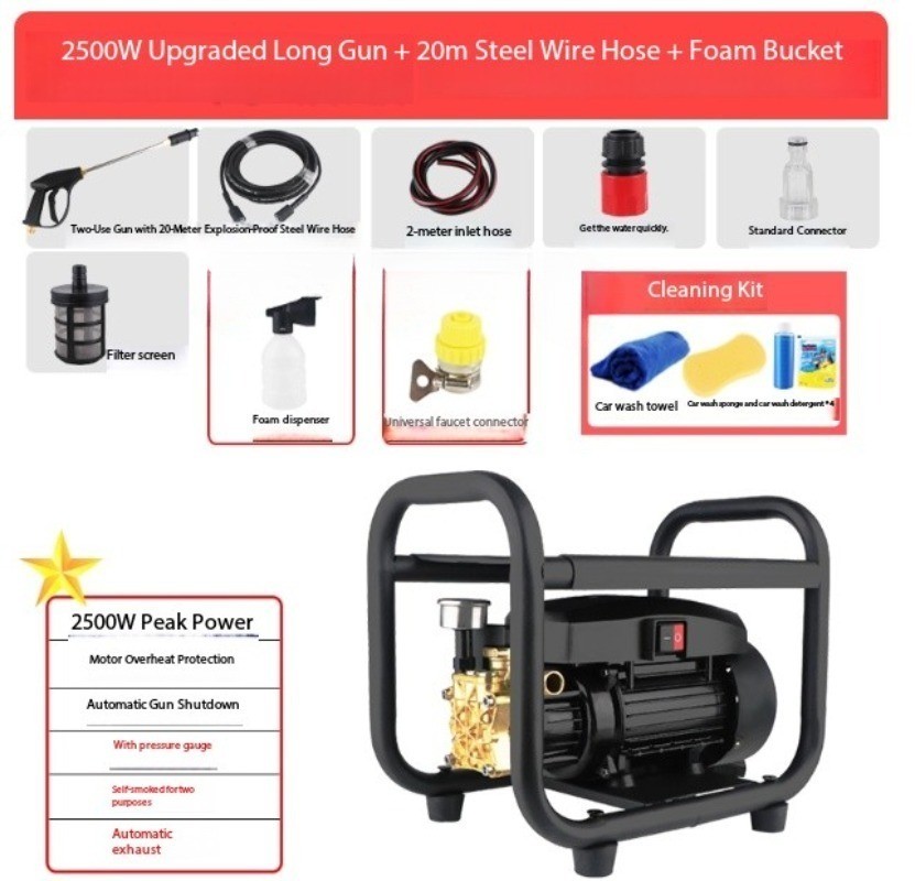 High-Pressure Water Jet 220V Fully Automatic High-Power Car Wash Machine