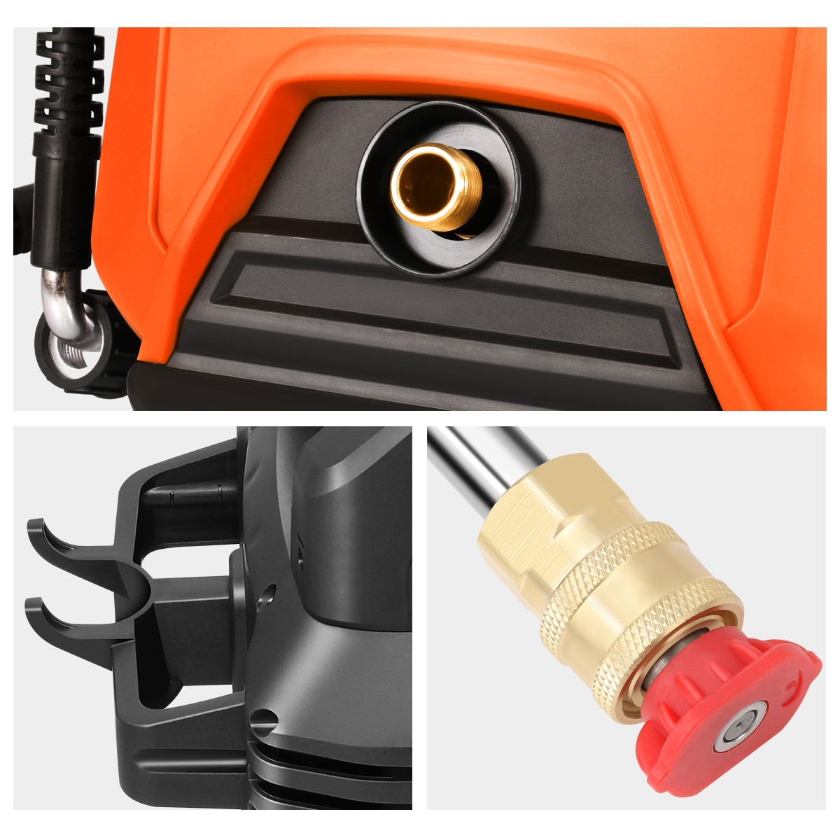 2176 PSI 2.4 GPM High-Pressure Electric Power Cleaner Car Washer Machine Orange