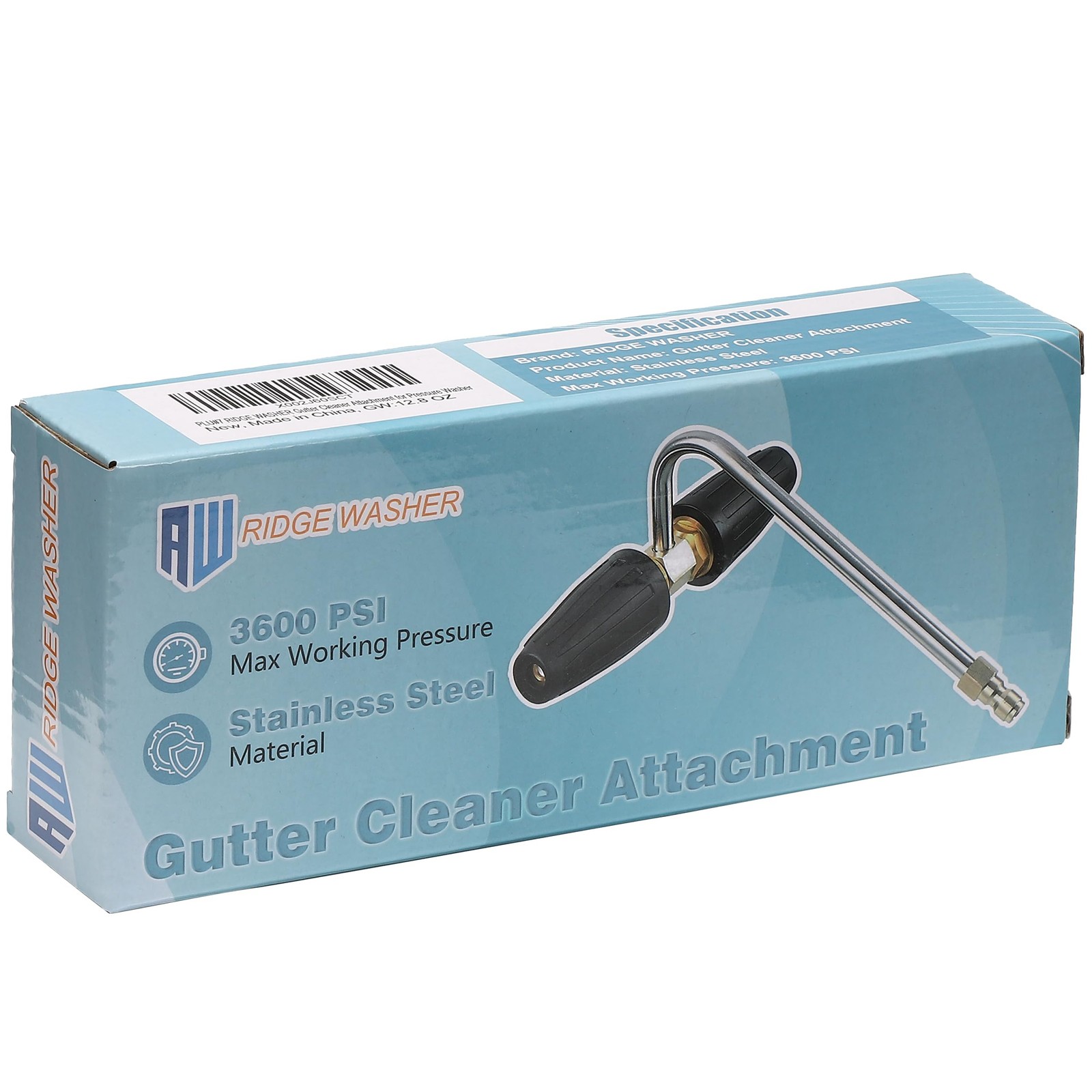 Gutter Cleaner Attachment for Pressure Washer, with 2 Rotary Turbo Nozzle, 1/…