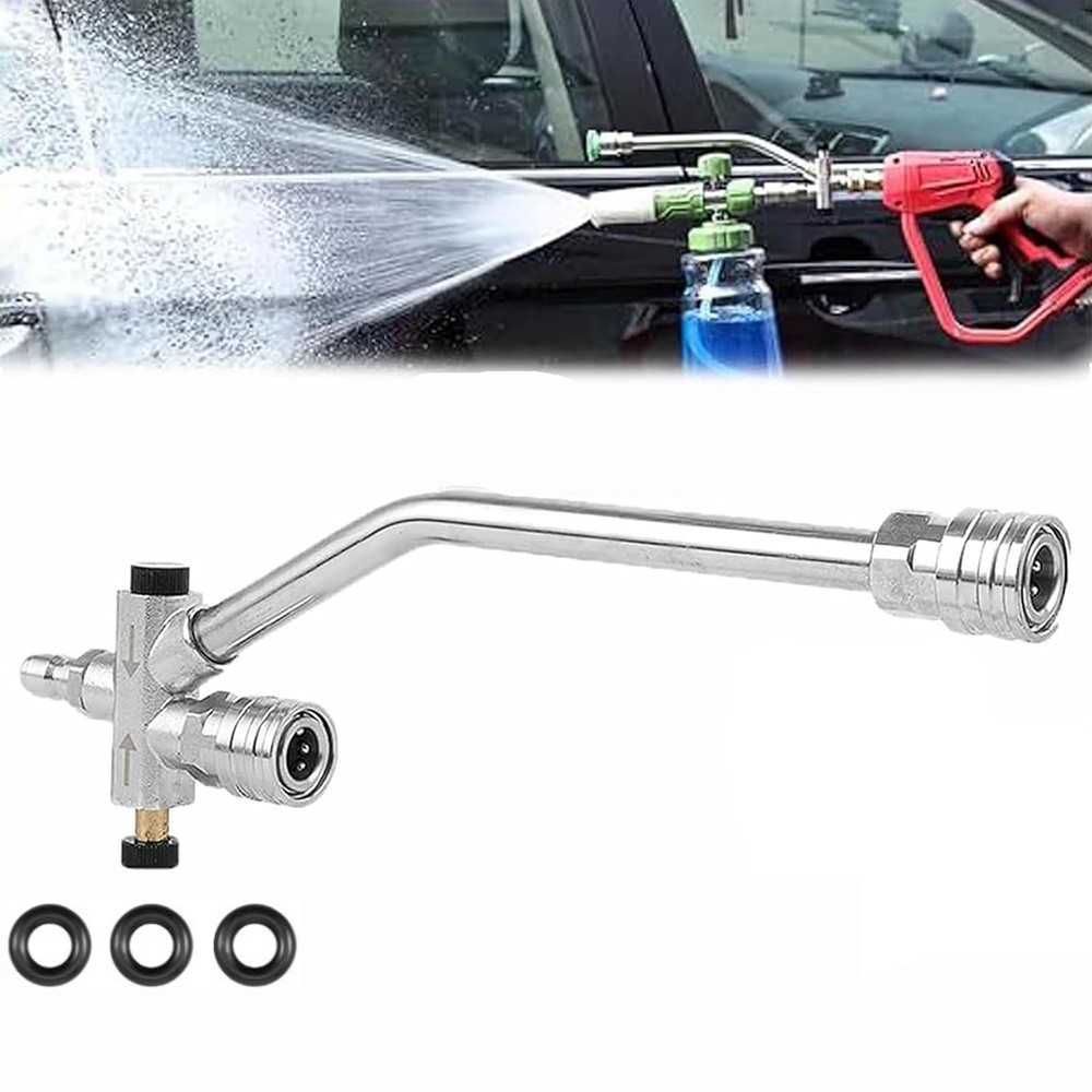 Foam Cannon Dual Connector Pressure Washer Foam Blaster 1/4″” Lance Nozzle NEW