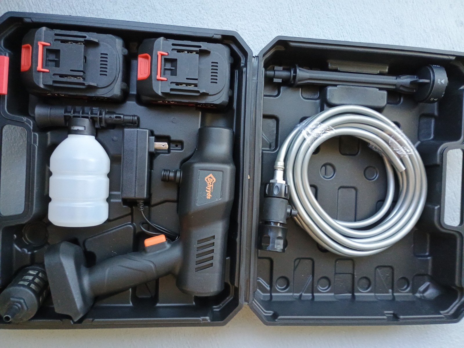 Portable Cordless Pressure Washer, 2 Rechargeable 4.0Ah Batteries 6 In 1